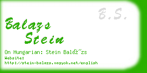 balazs stein business card